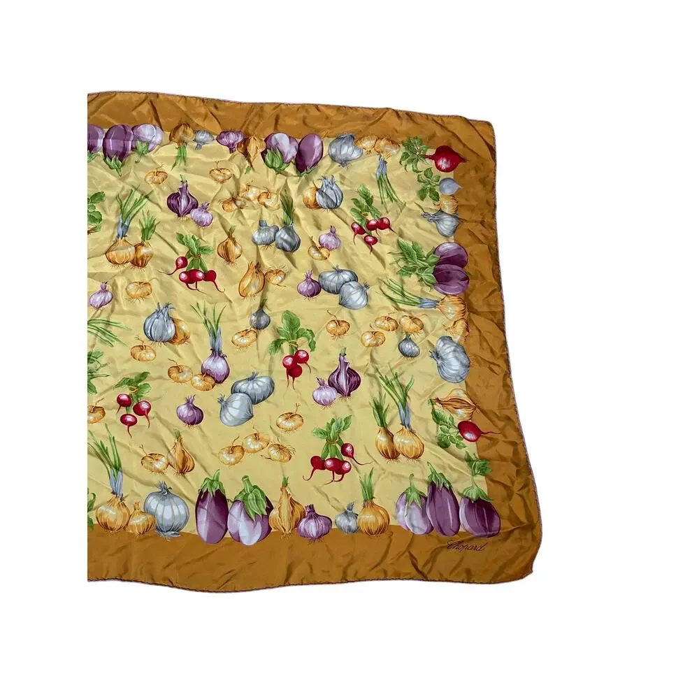 Chopard Silk Scarf Botanical Print Square
